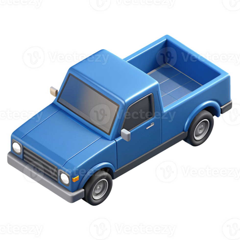 3d isometric icon of puck up truck png