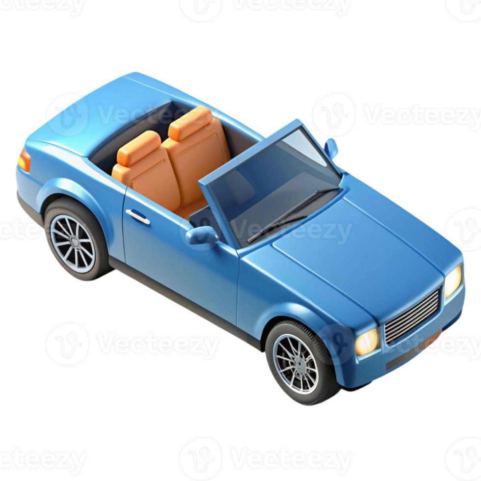 3d isometric icon of sedan car png