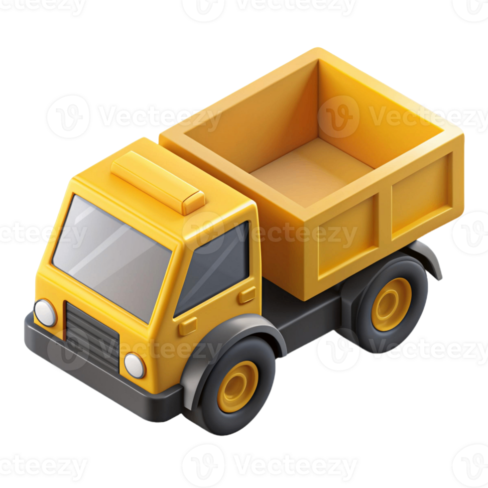 3d isometric icon of dump truck png