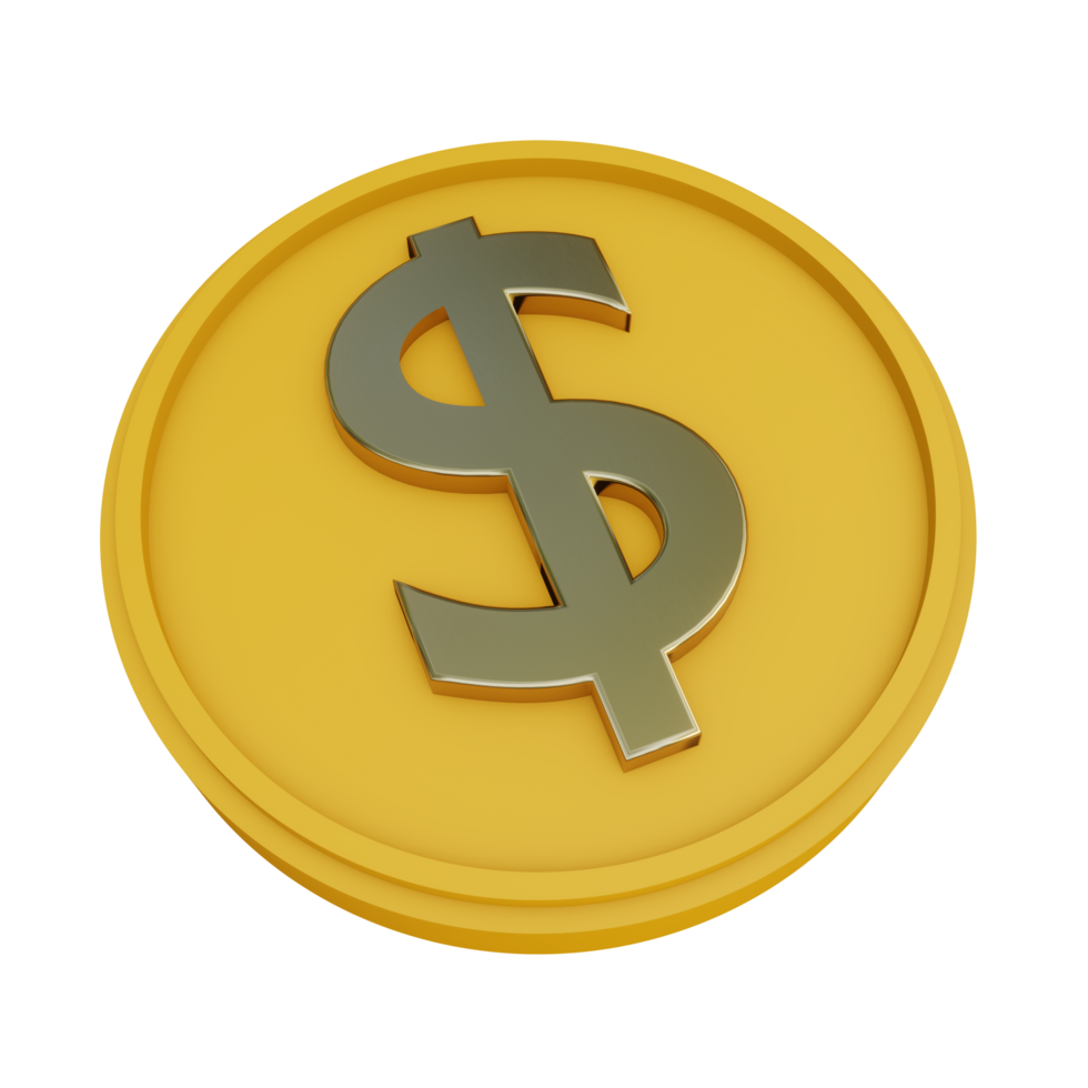 Gold Coin Low poly png