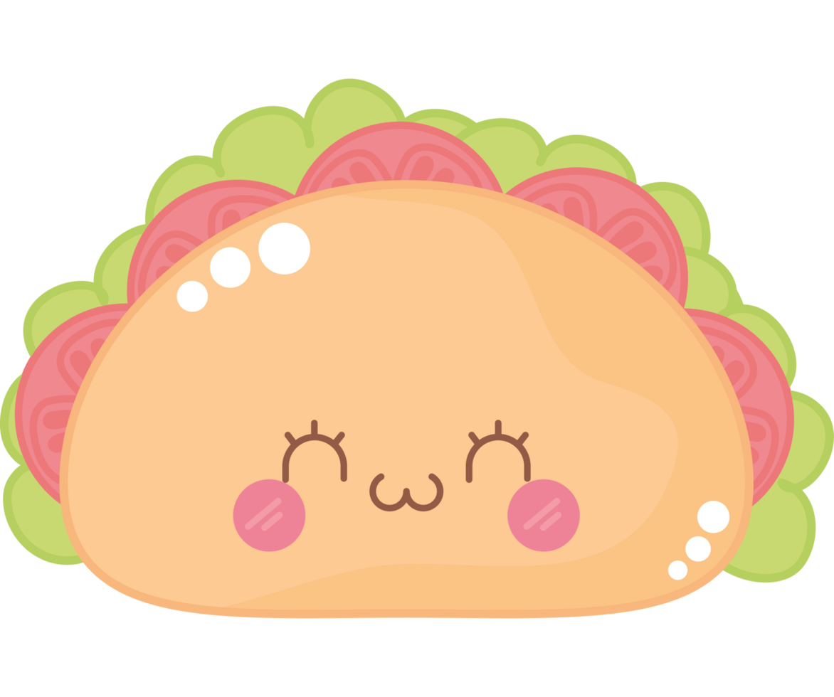 kawaii taco design png