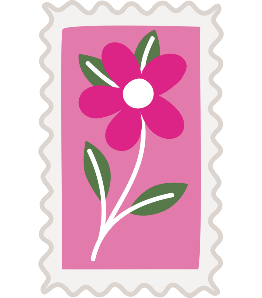flower stamp illustration png