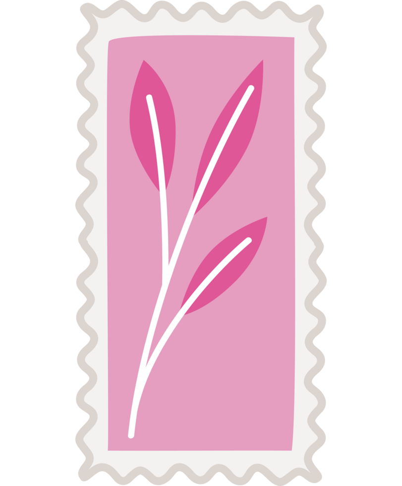 plant stamp illustration png