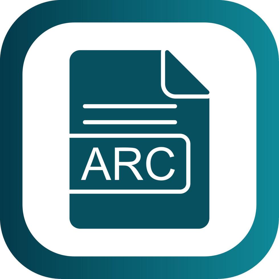 ARC File Format Glyph Gradient Corner Icon vector