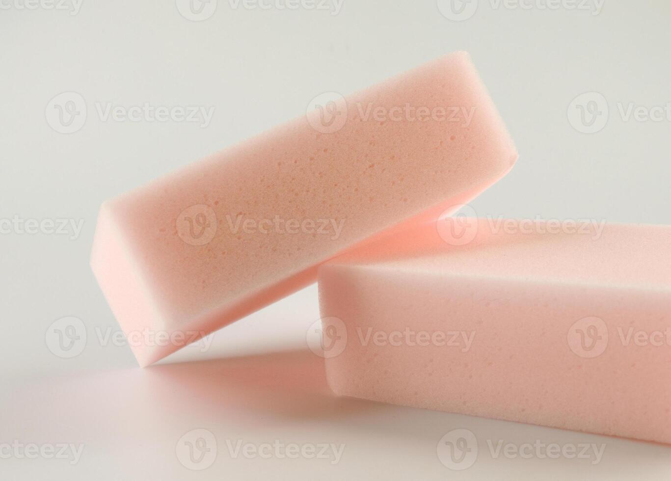 Melamine sponge on a light background. photo