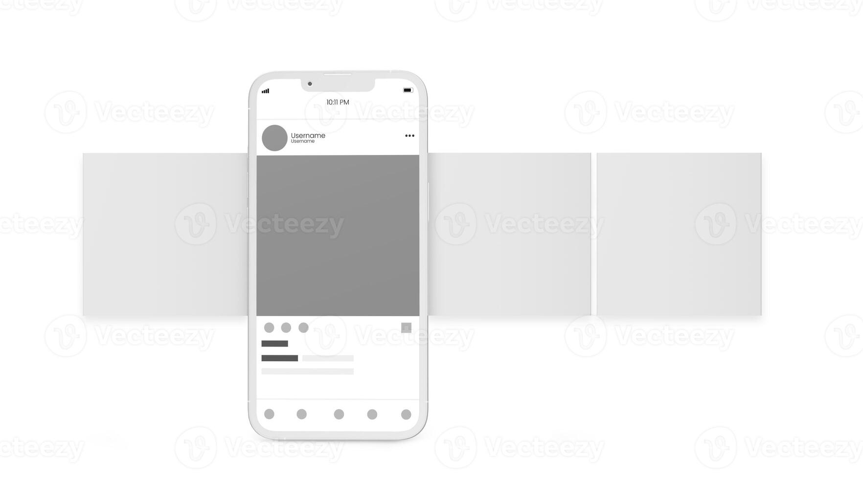 Phone Carousel on white background photo