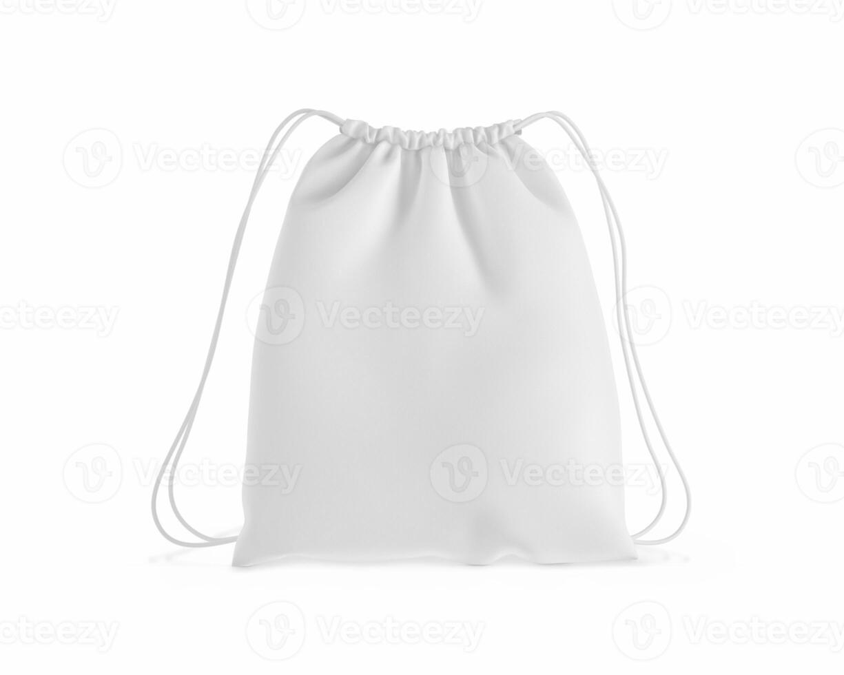 Drawstring Bag on white background photo