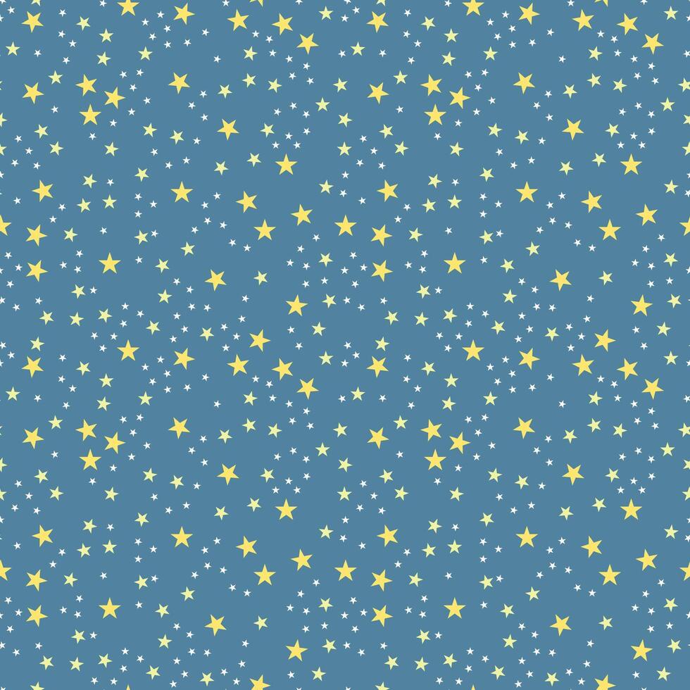 estrella y noche cielo modelo . pastel medianoche cielo sin costura modelo. centelleo estrellas. vector