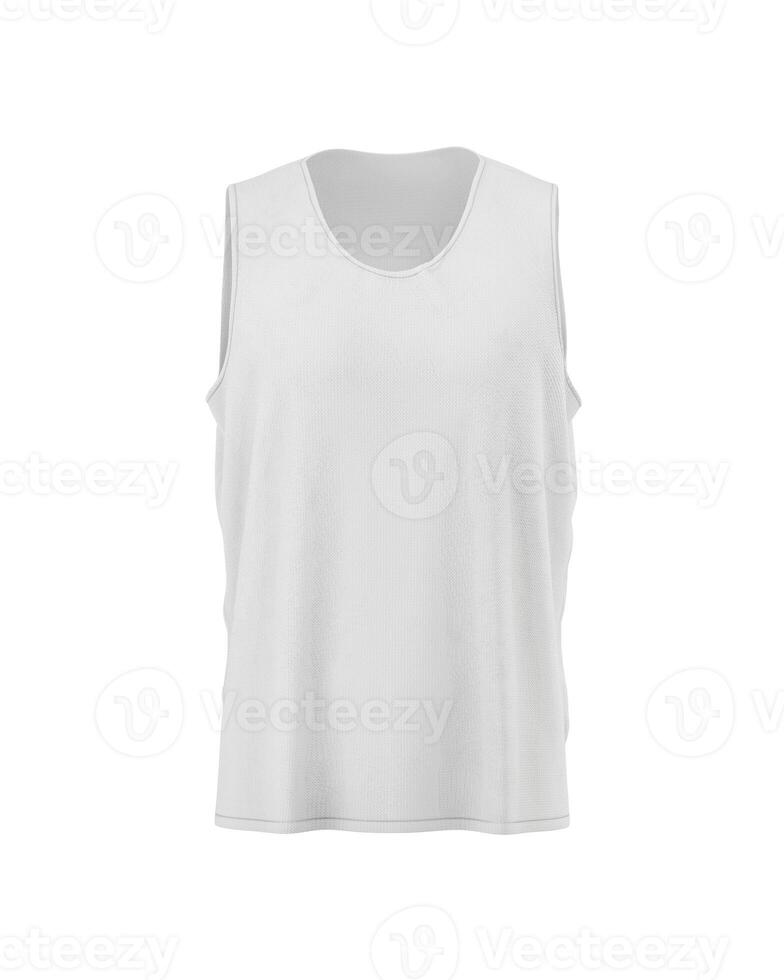Running Sleeveless T-Shirt on white background photo