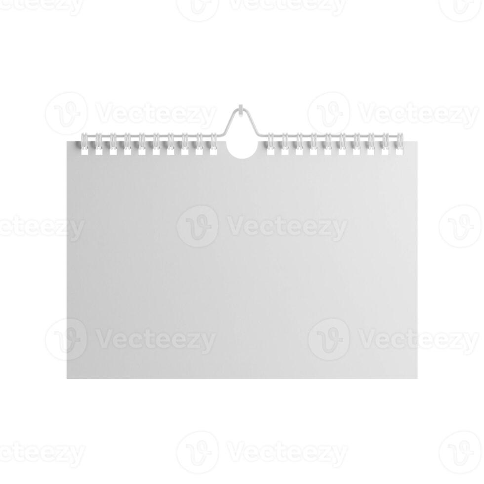 Wall Calendar on white background photo