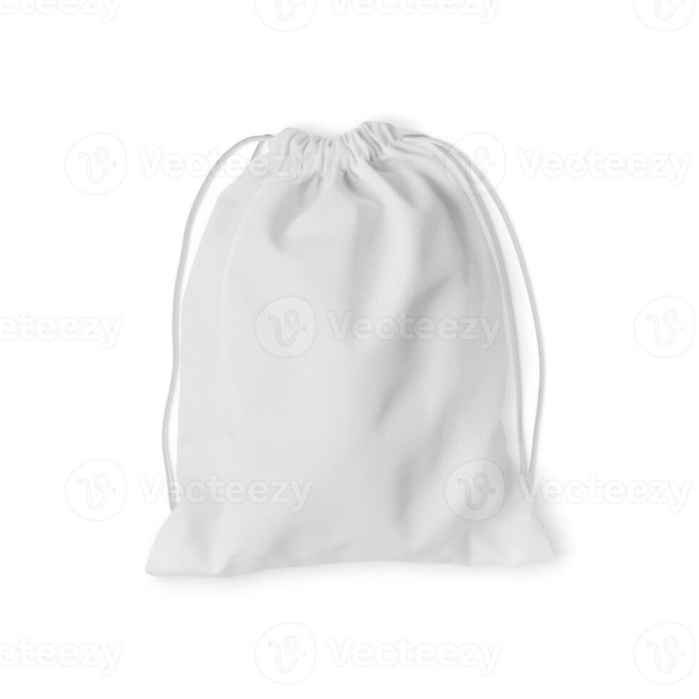 Drawstring Bag on white background photo