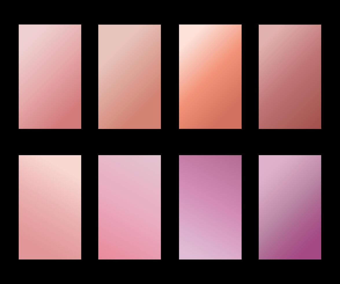 Pastel collections of color gradients backgrounds. Screen design for mobile application. Soft colored abstract gradients. vector