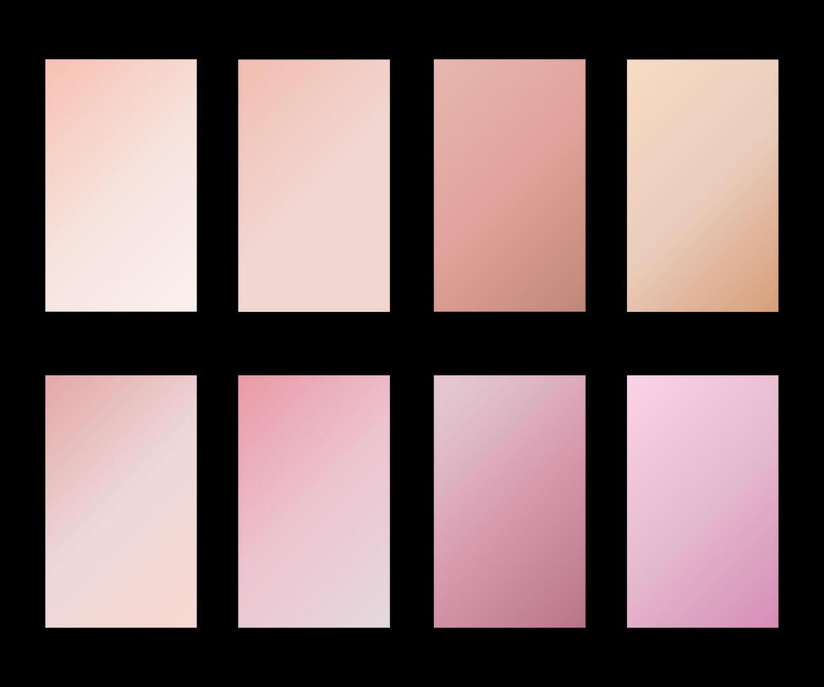 Pastel collections of color gradients backgrounds. Screen design for mobile application. Soft colored abstract gradients. vector