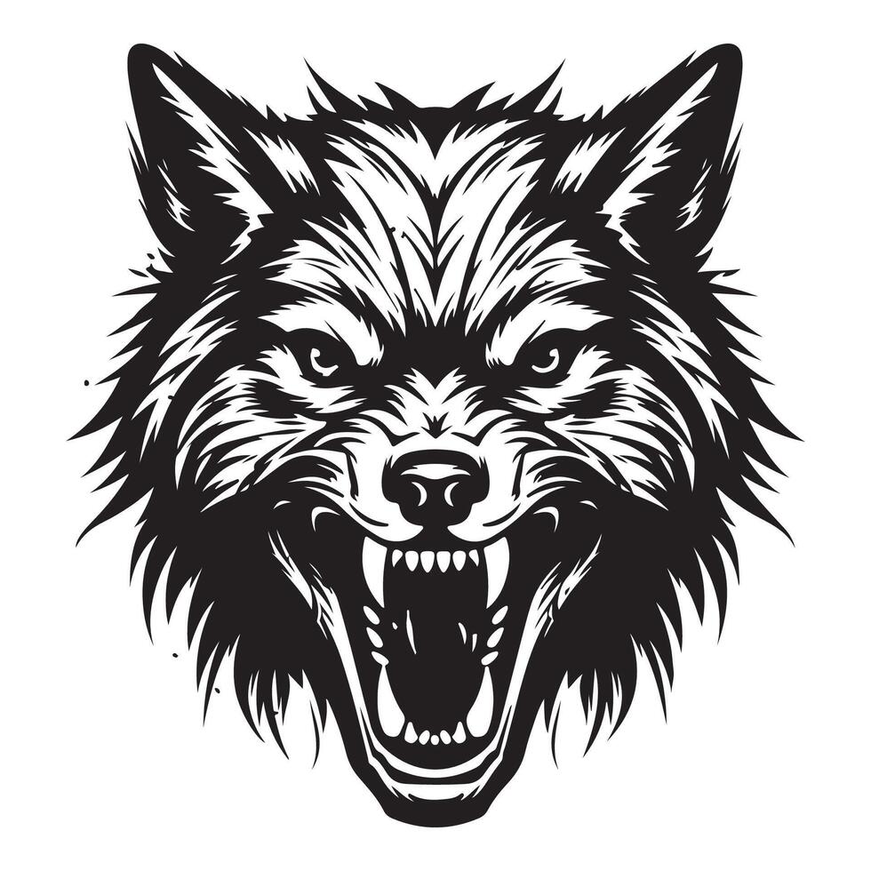 Fierce Fury Angry Jackal Emblem Illustration vector