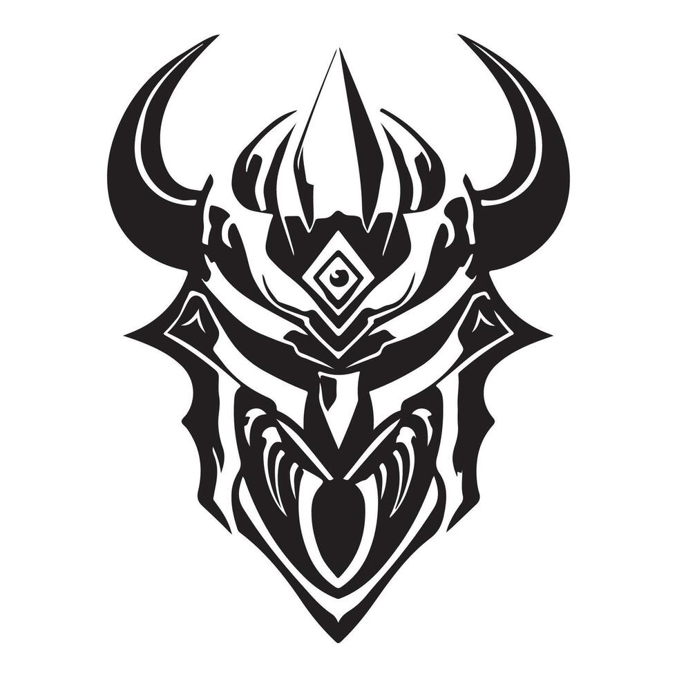 Honorable Fury Representation of the Angry Samurai Helmet Emblem vector