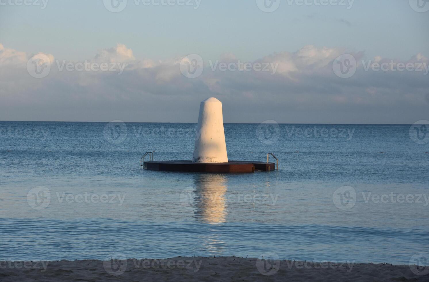 Gorgeous Scenic Views of a Swim Float in the Ocean photo