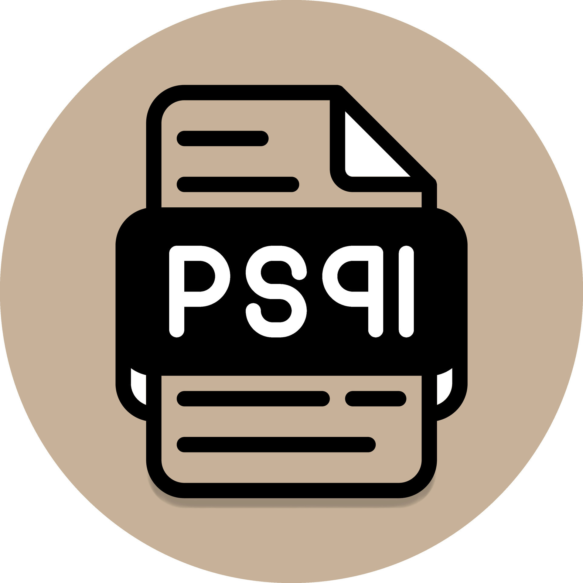 Psql file type icon. format files or document extension icons. in black ...