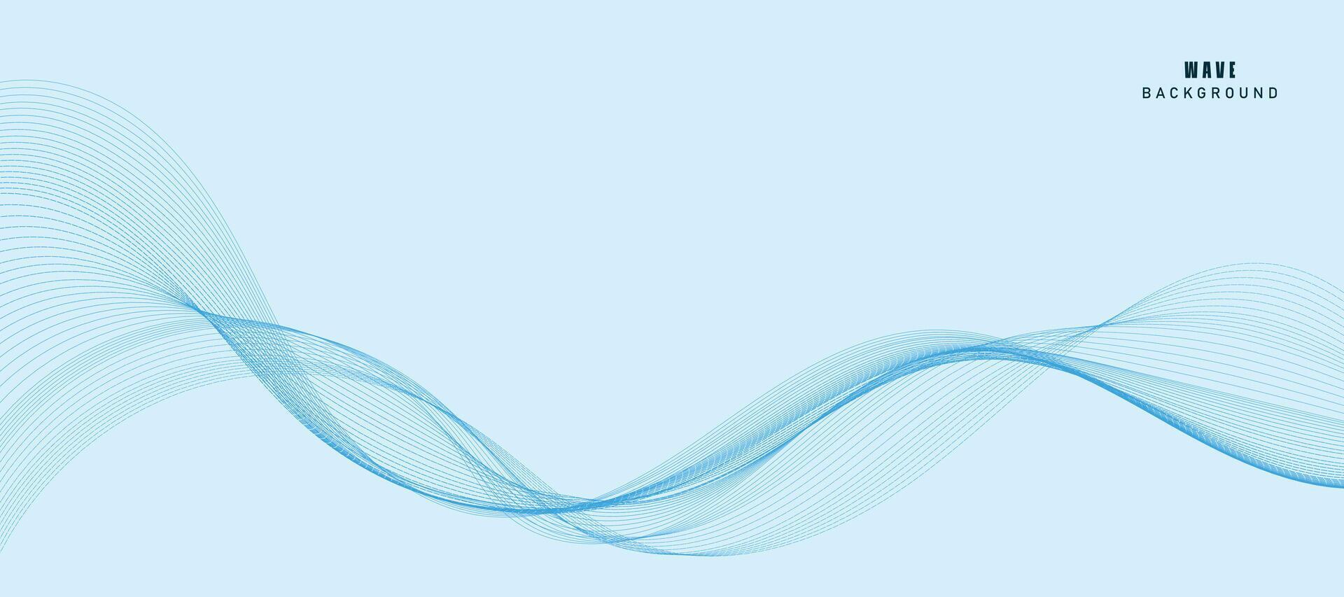 Abstract modern background with blue wavy lines and particles. Technology backdrop. vector