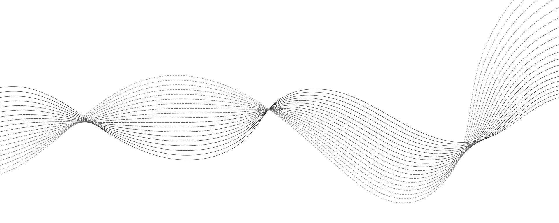 resumen moderno antecedentes con gris ondulado líneas y partículas eps10 vector