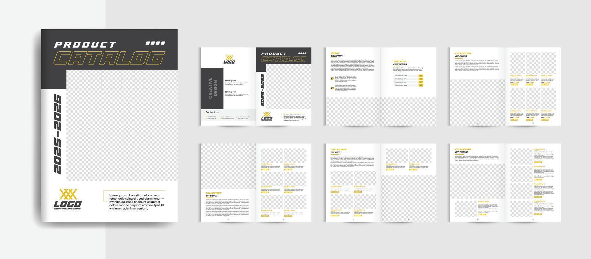 Product catalog or catalogue template design vector