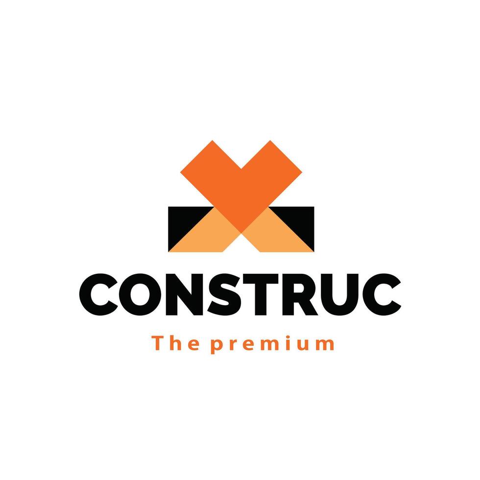 illustration of minimalist building construction logo icon, simple geometric logo vector