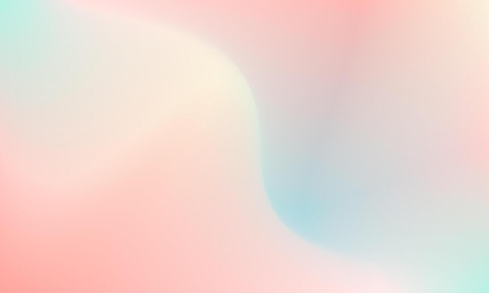 Soft color abstract curved gradient pastel background. illustration of pink and light blue wallpaper element design vector
