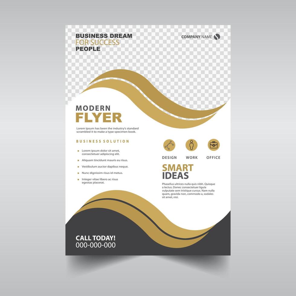 Modern corporate flyer design template vector