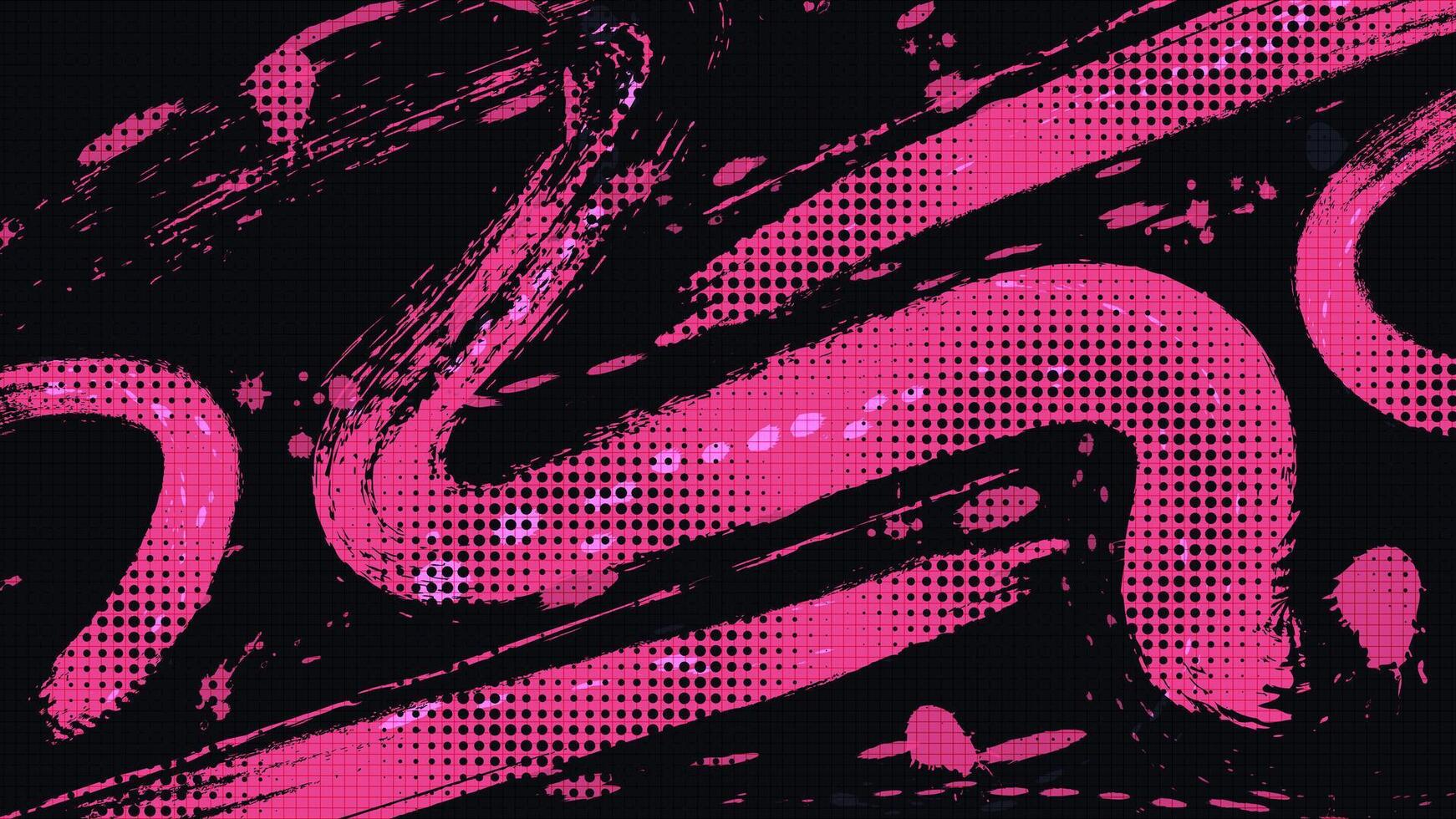 Abstract Black and Pink Grunge Brush Background with Halftone Effect. Sports Background with Grunge Concept vector