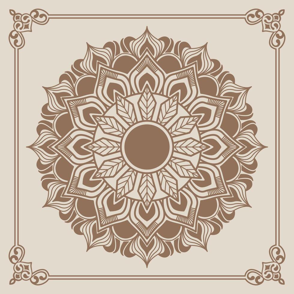 mandala ornamento, redondo decorativo diseño vector