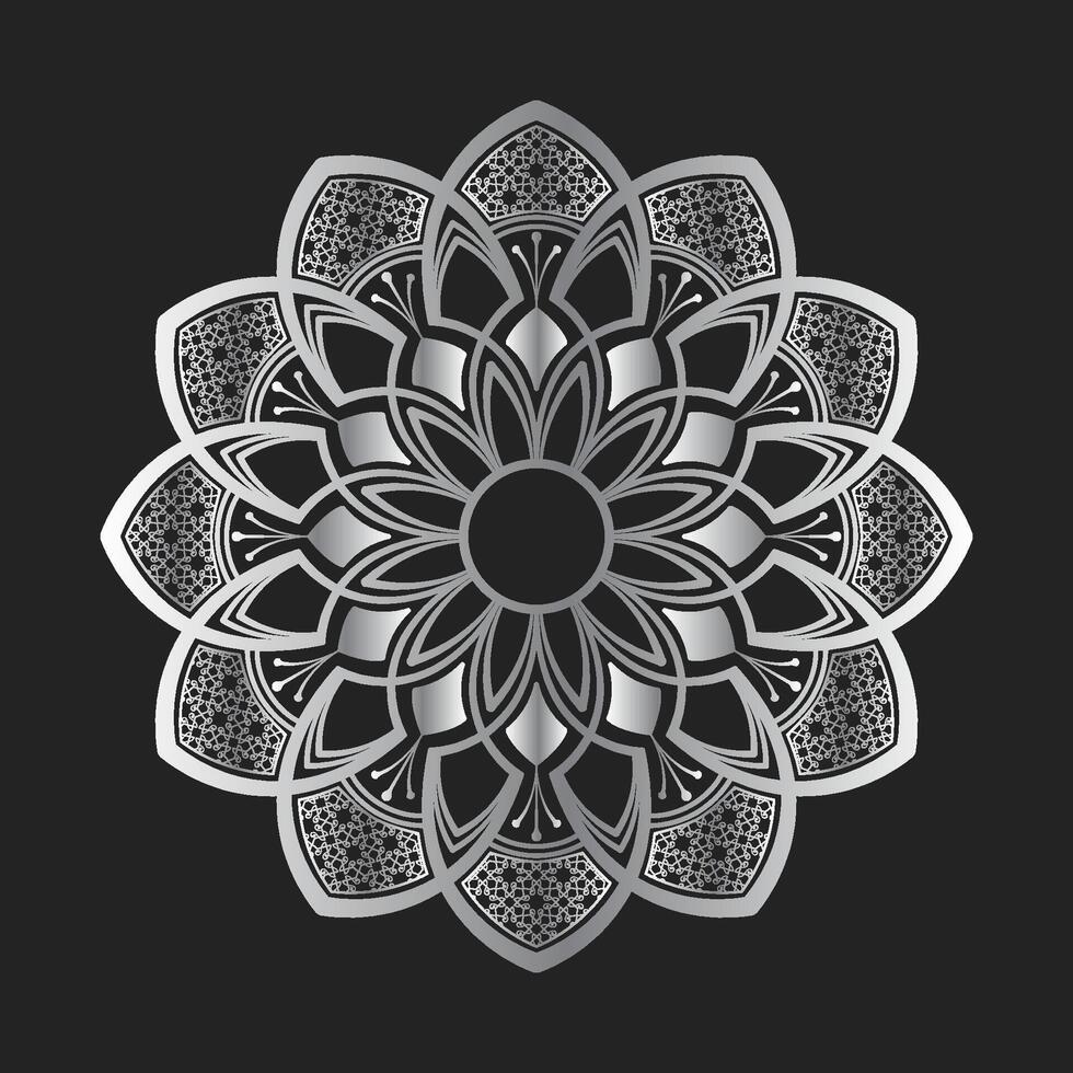 mandala ornament, round decorative design vector