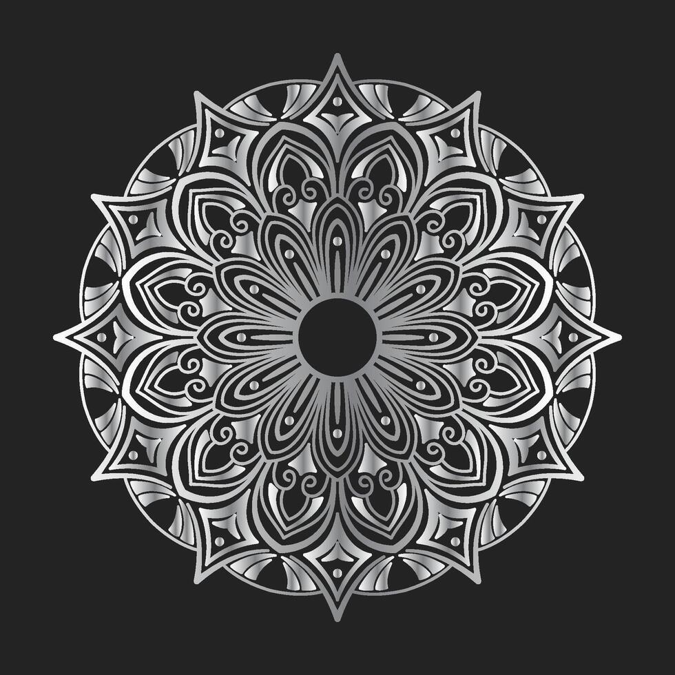 mandala ornament, round decorative design vector