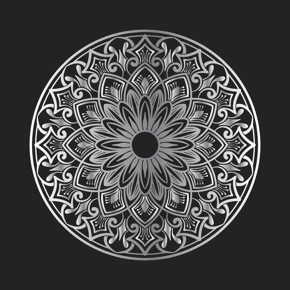 mandala ornament, round decorative design vector
