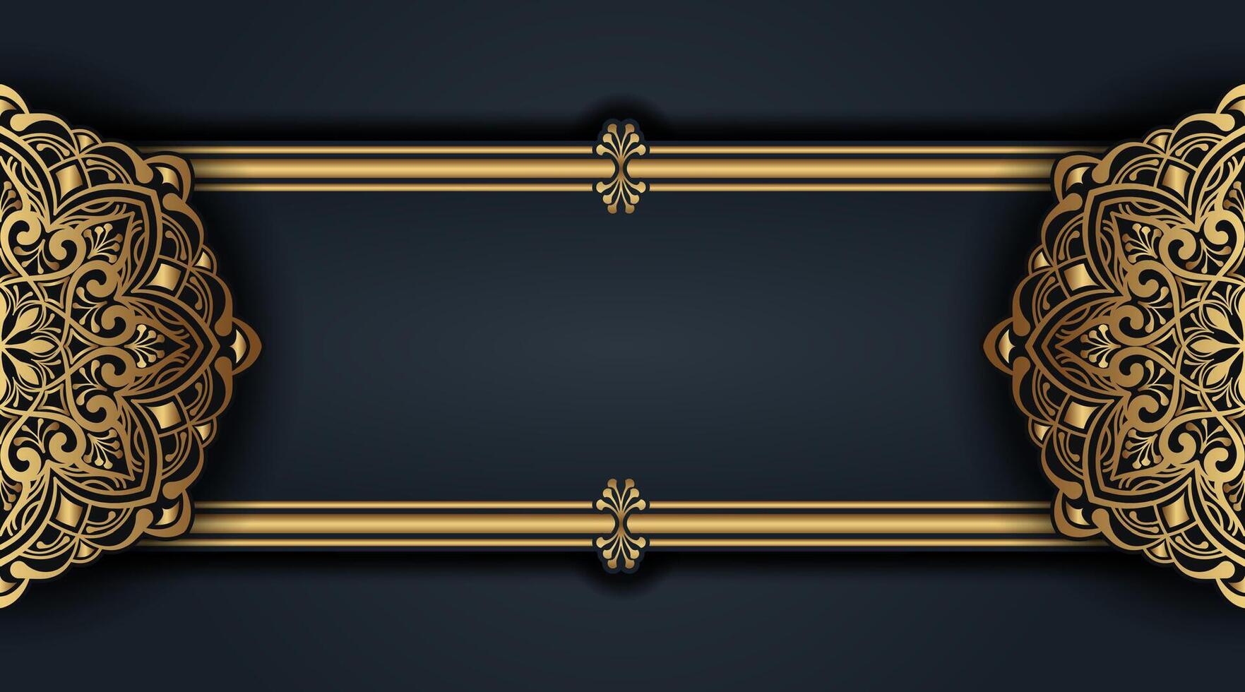 luxury background with golden mandala ornament vector
