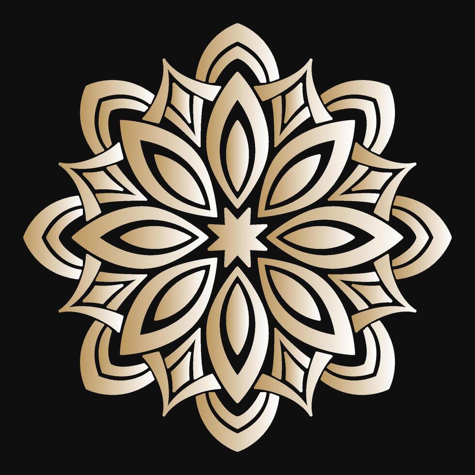 Simple round decoration. mandala vector