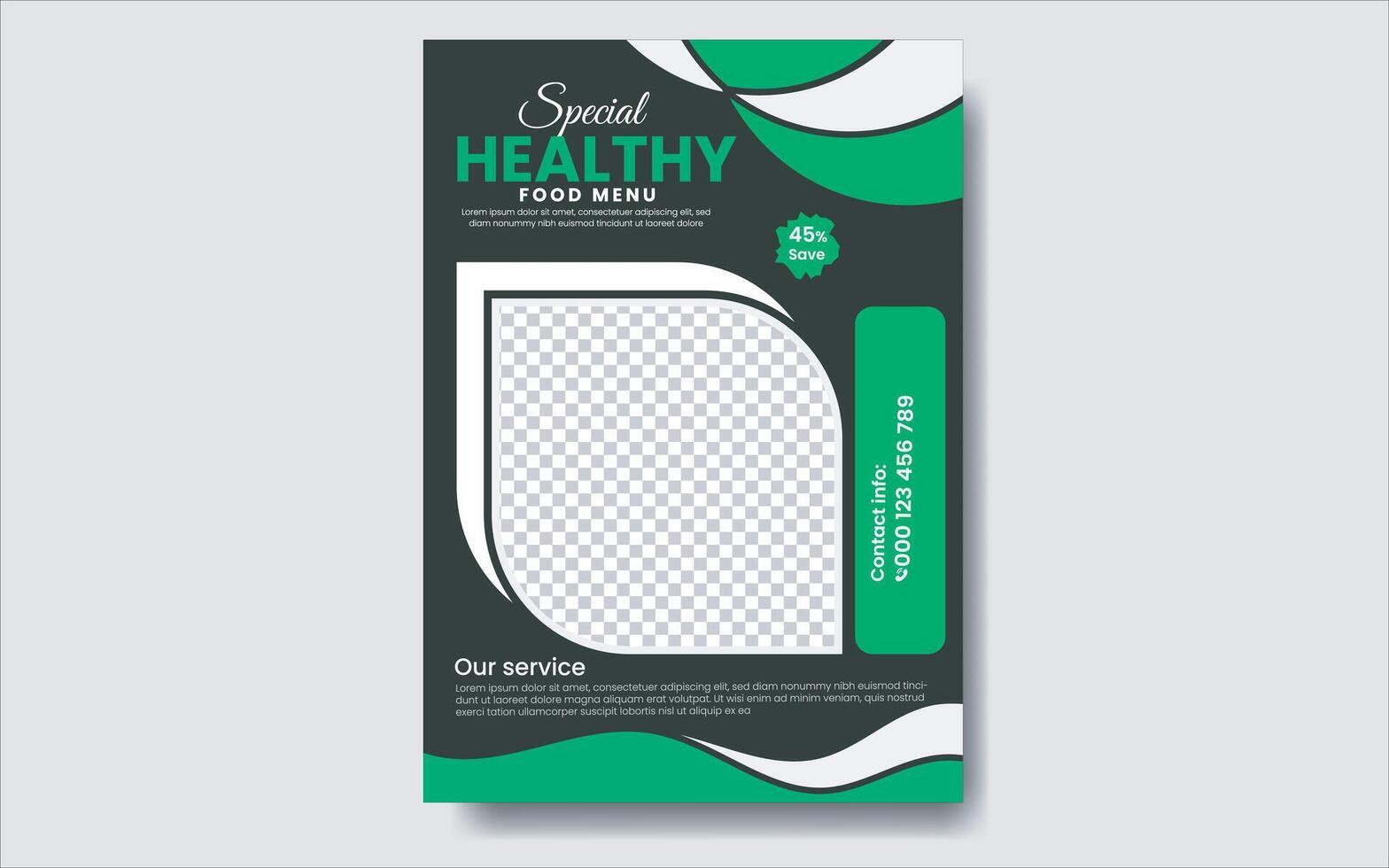 food flyer design vector
