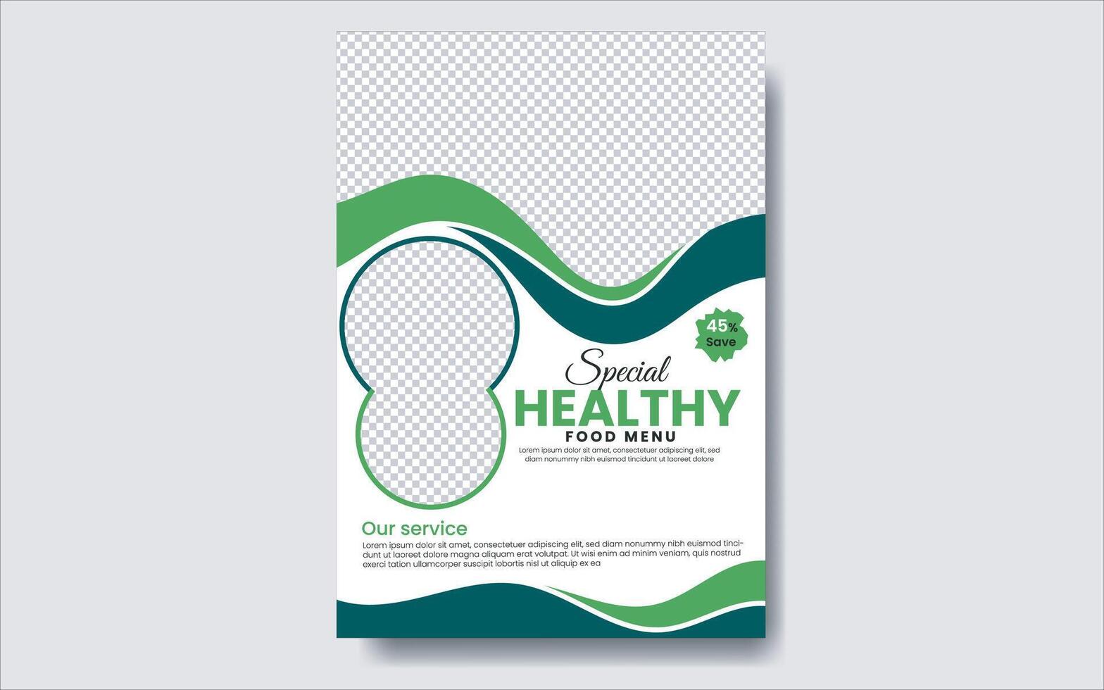 food flyer design vector
