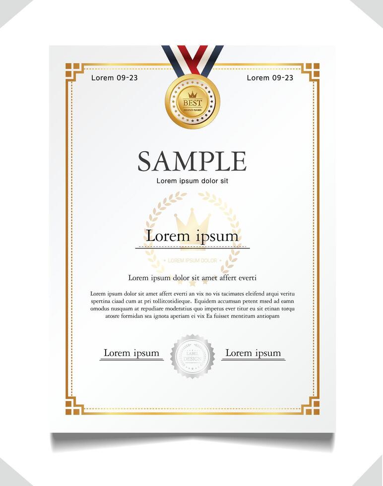 Modern Creative Business, Training Achievement Certificate Template vector