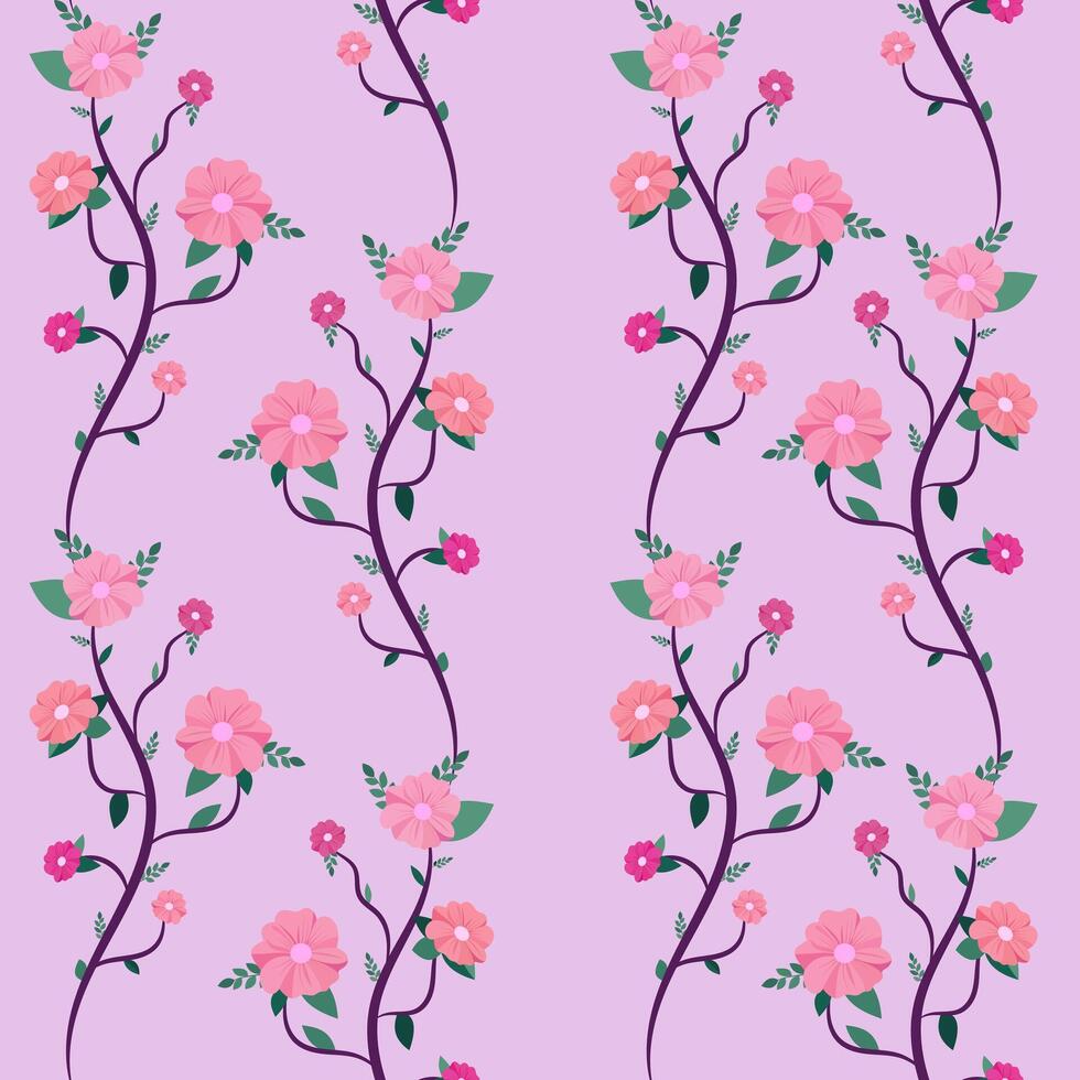 Seamless pattern of flowers. Floral illustration vector