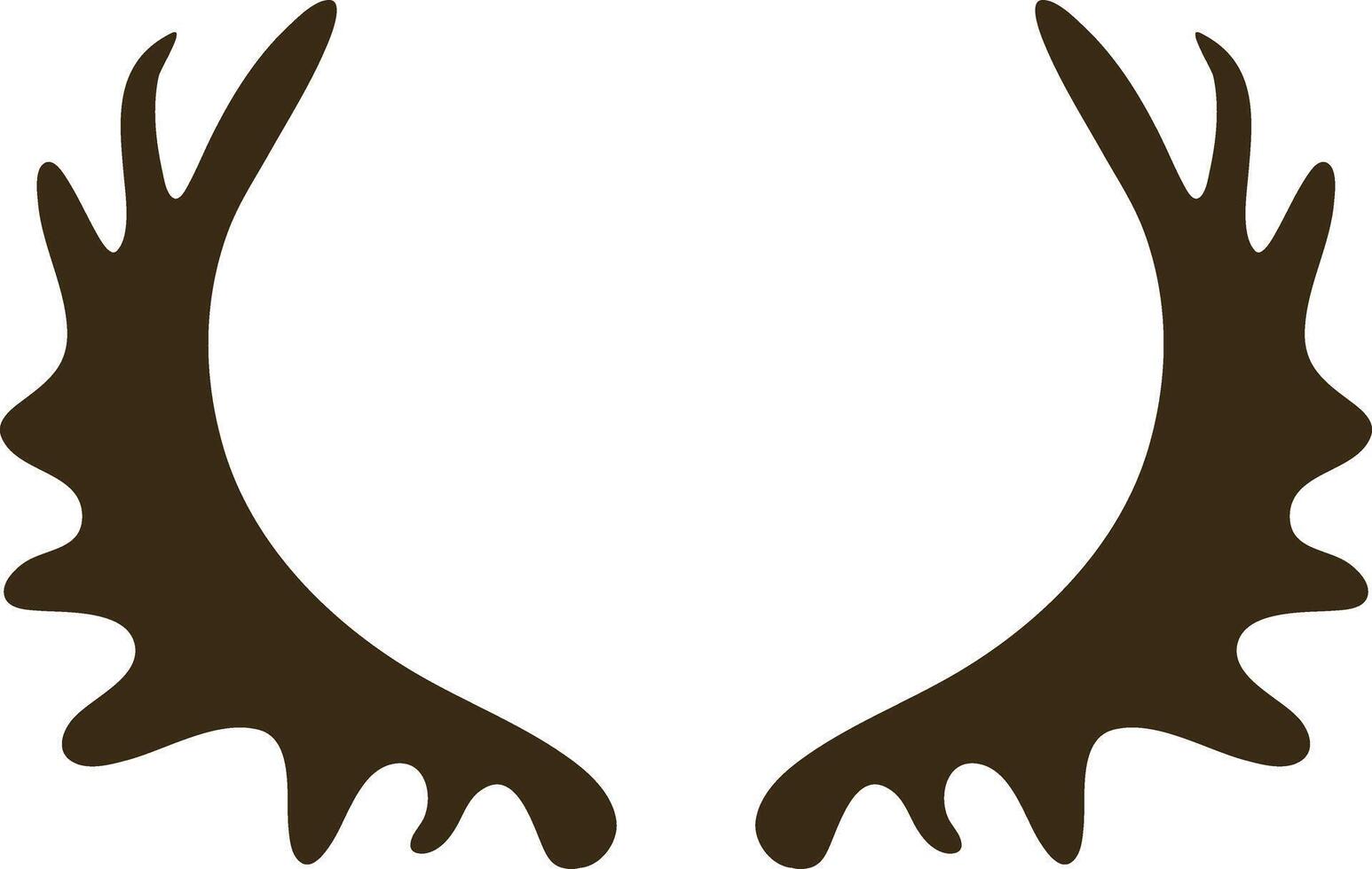 Deer Antlers Silhouette icon illustration vector