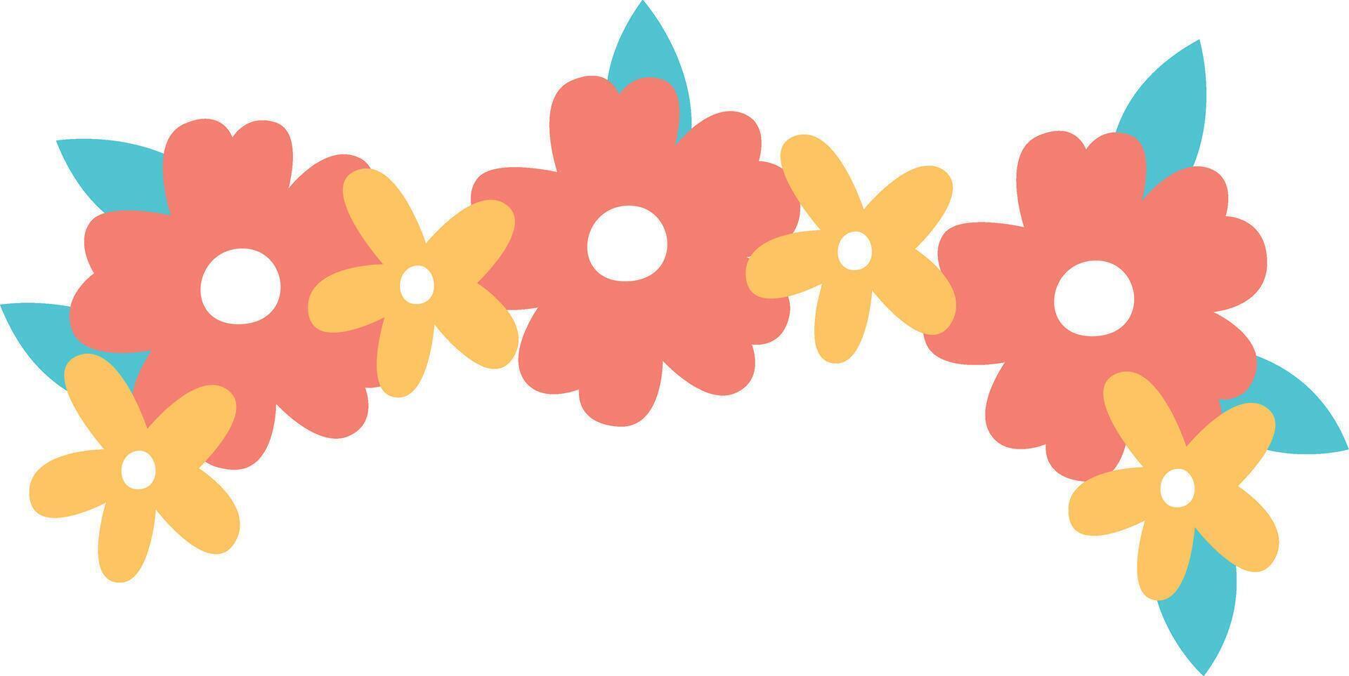 Colorful Flower Pattern isolated Icon illustration vector