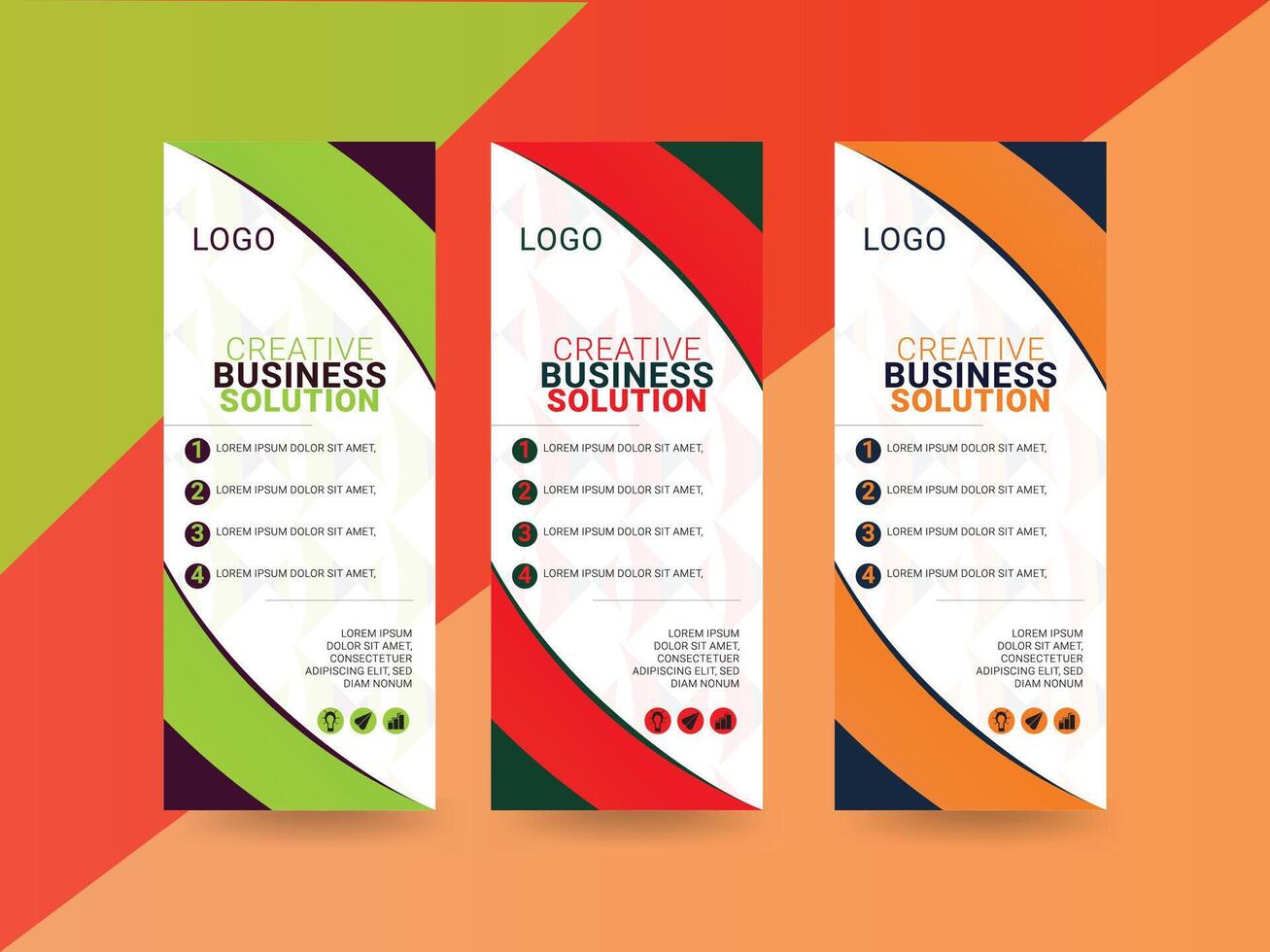 Business and Restaurant Roll Up Banner Design, Business Roll Up Banner Template, Company Advertising Banner template vector