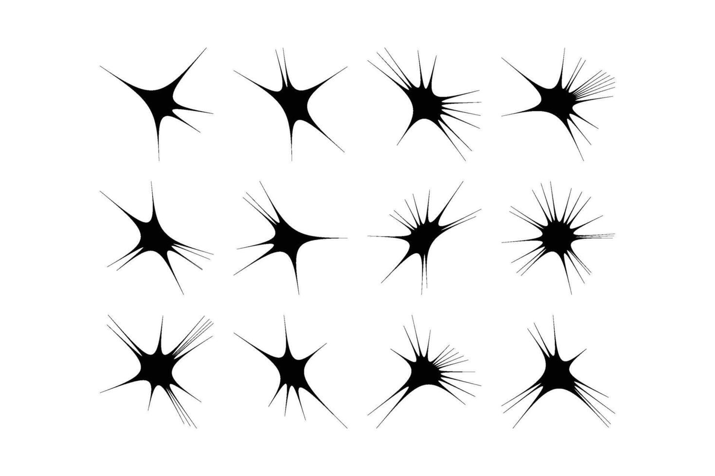 Abstract Sparkle Shape Symbol Sign pictogram symbol visual illustration Set vector
