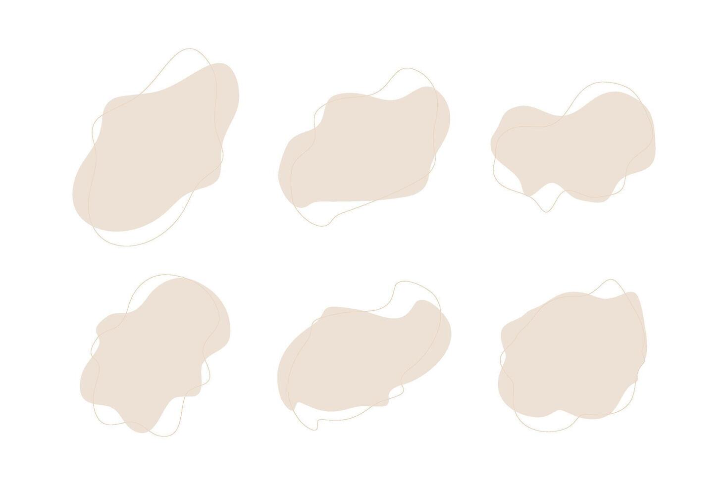 Blobs Fluid Liquid Shapes symbol pictogram visual illustration Set vector