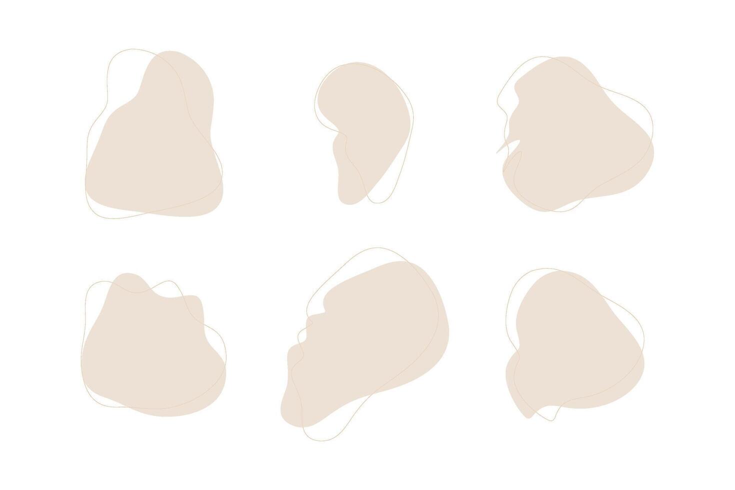 Blobs Fluid Liquid Shapes symbol pictogram visual illustration Set vector