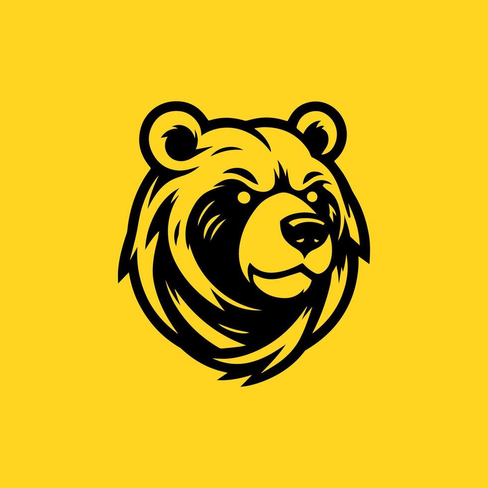 Modern bear logo design vector