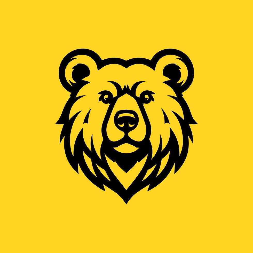 Modern bear logo design vector