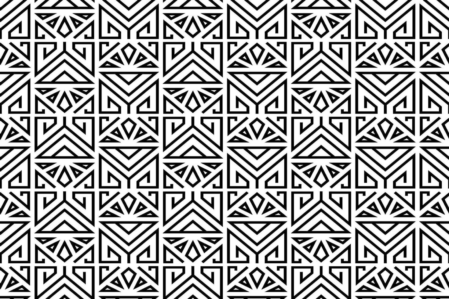 Abstract seamless Art Deco pattern. Decorative luxury repeating ornamental pattern with black thin line. vector