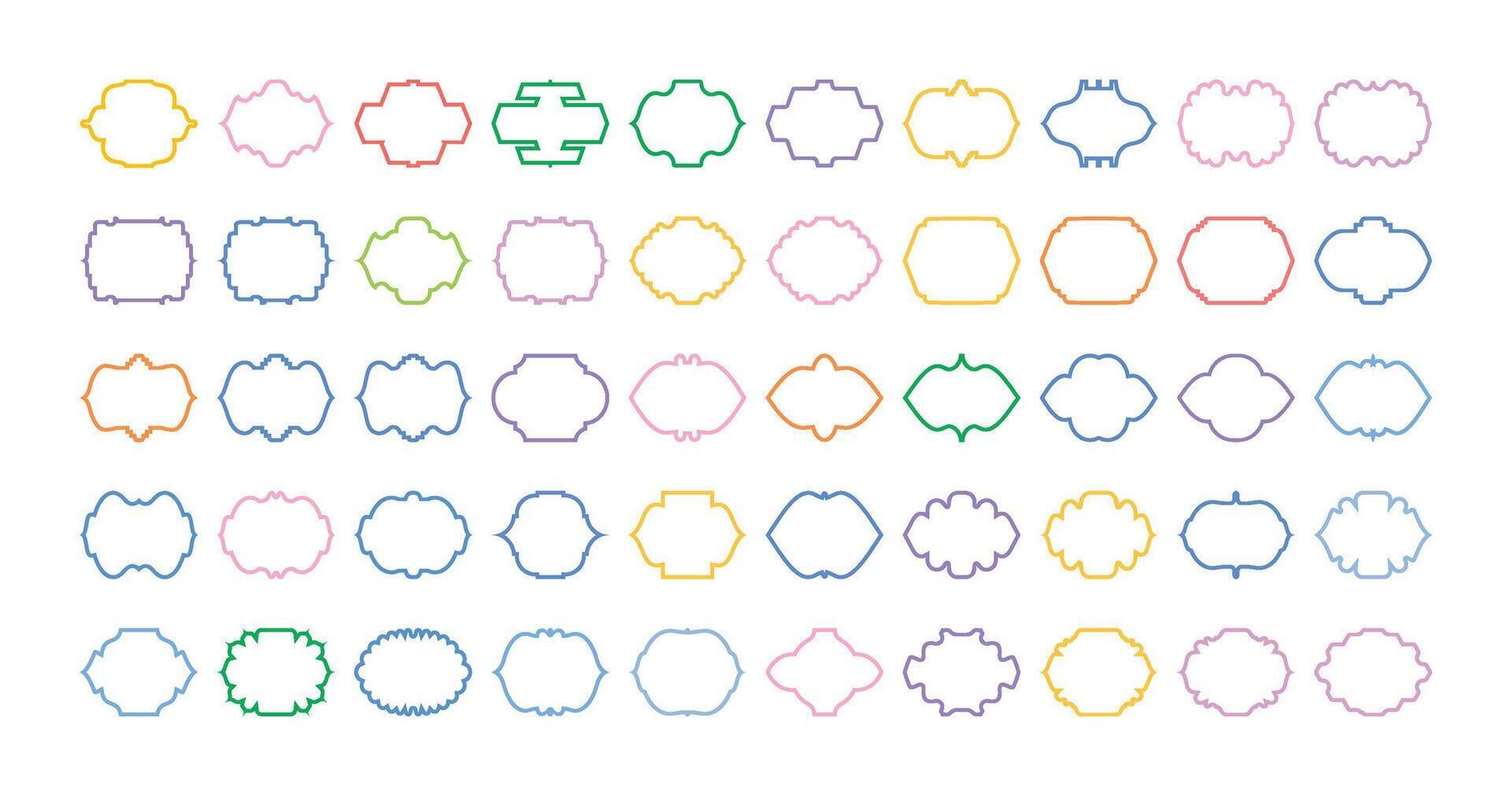 Islamic Arch Design Bold Line silhouettes Design pictogram symbol visual illustration Colerful vector