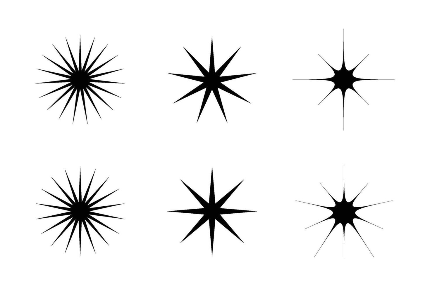 Abstract Sparkle Shape Symbol Sign pictogram symbol visual illustration Set vector