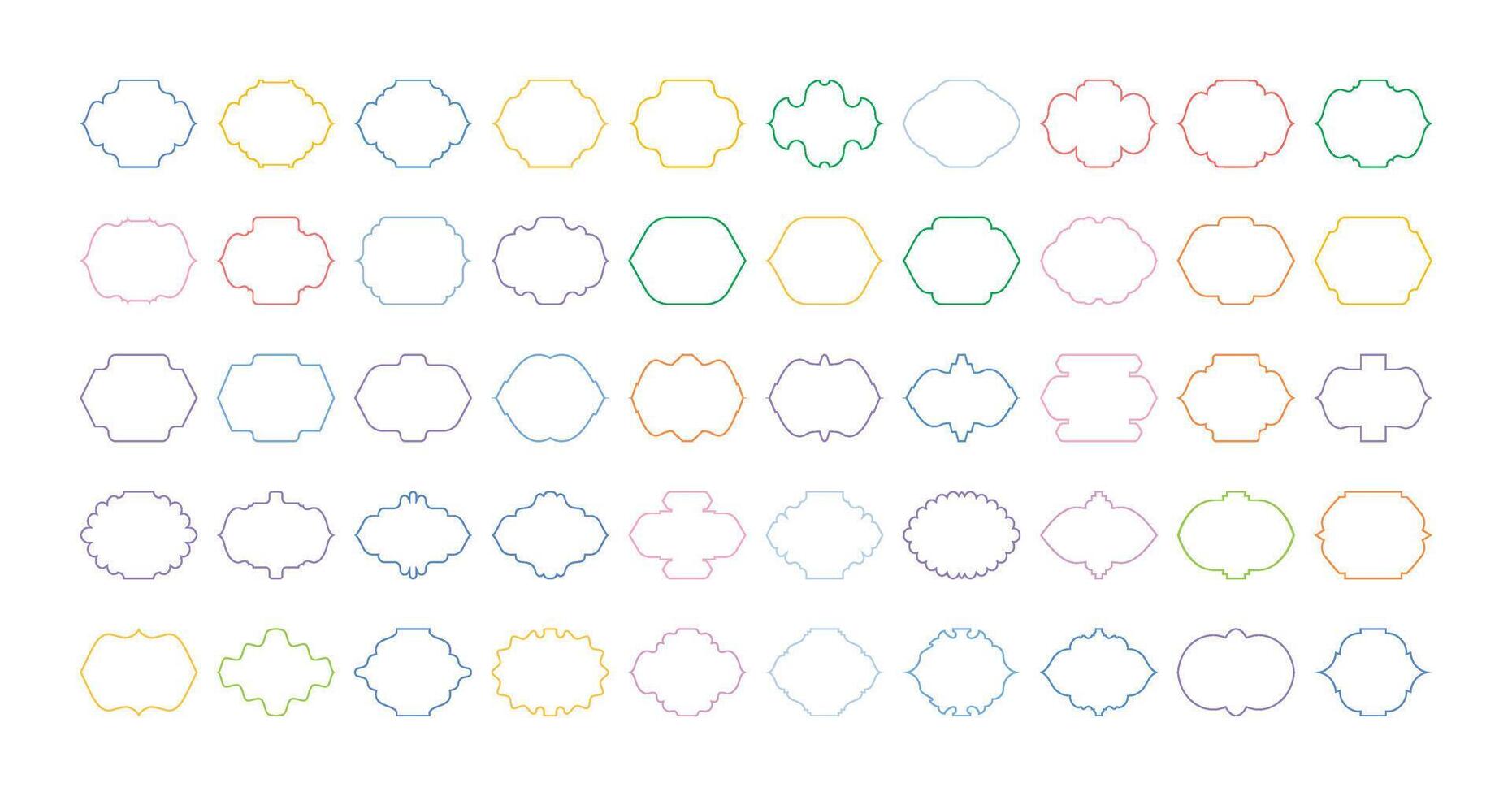 Islamic Emblem Design Thin Line silhouettes Design pictogram symbol visual illustration Colerful vector